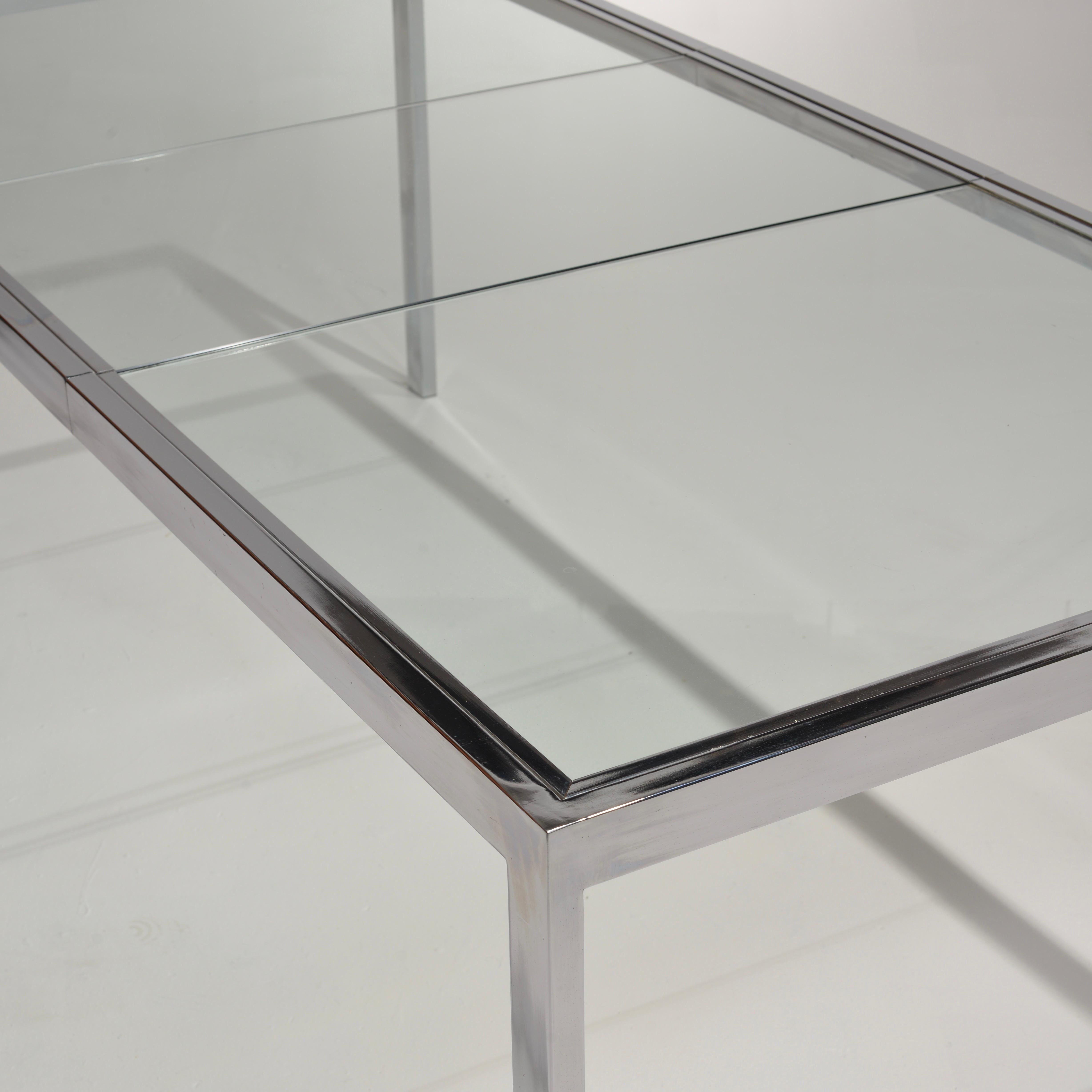 DIA Glass and Chrome Expandable Dining Table 5
