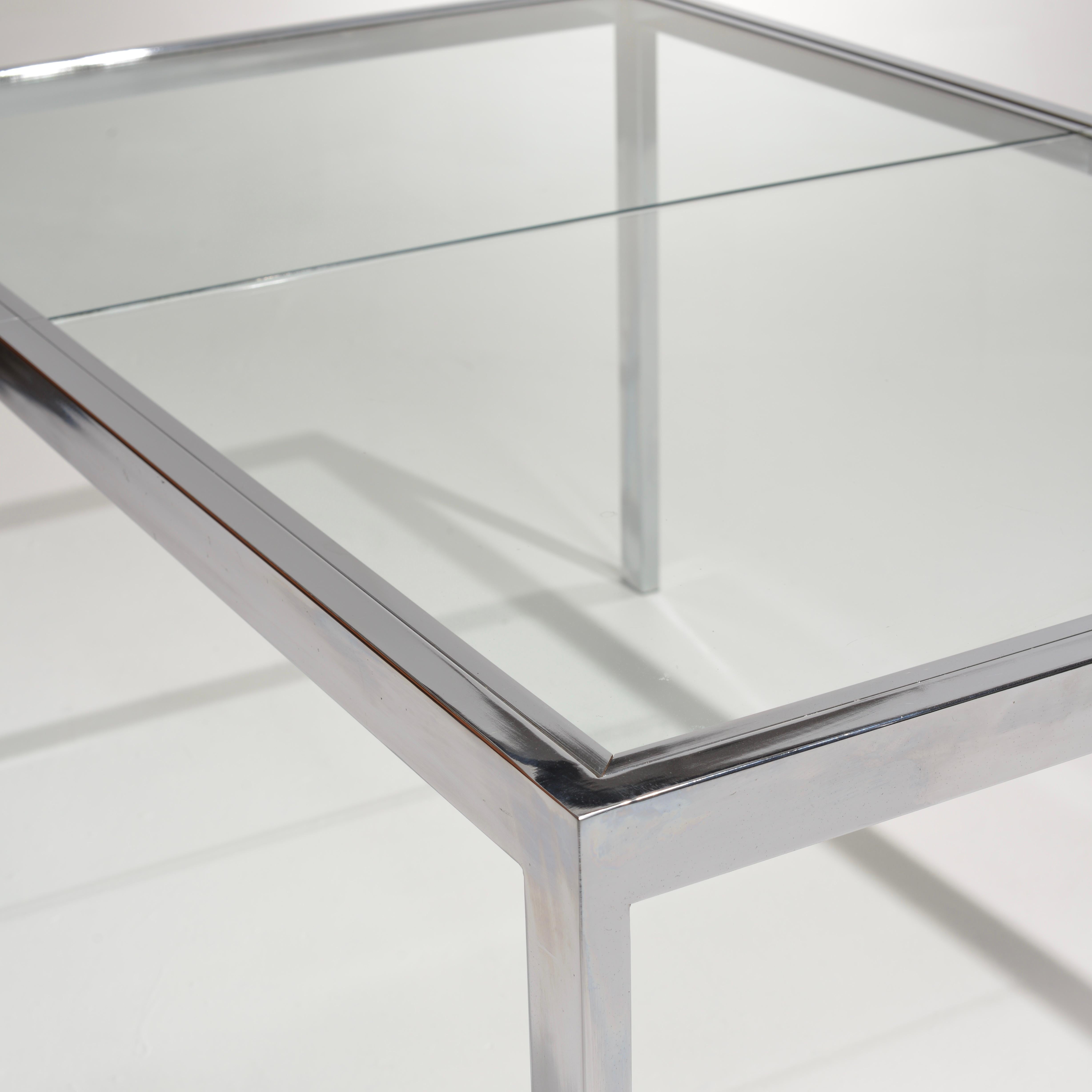 DIA Glass and Chrome Expandable Dining Table 1