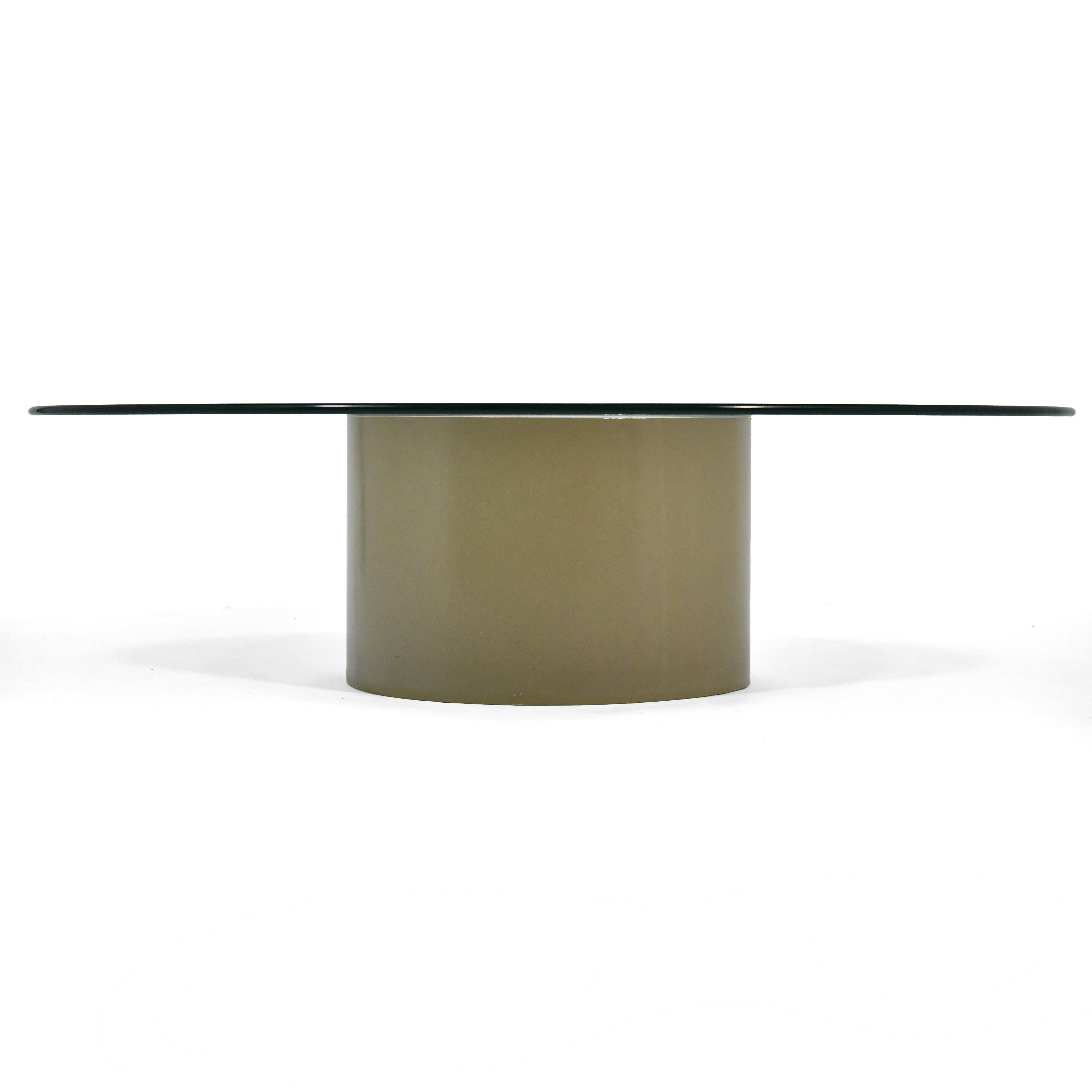 Mid-Century Modern Table basse à plateau en verre Milo Baughman en vente