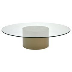Milo Baughman Glass Top Coffee Table