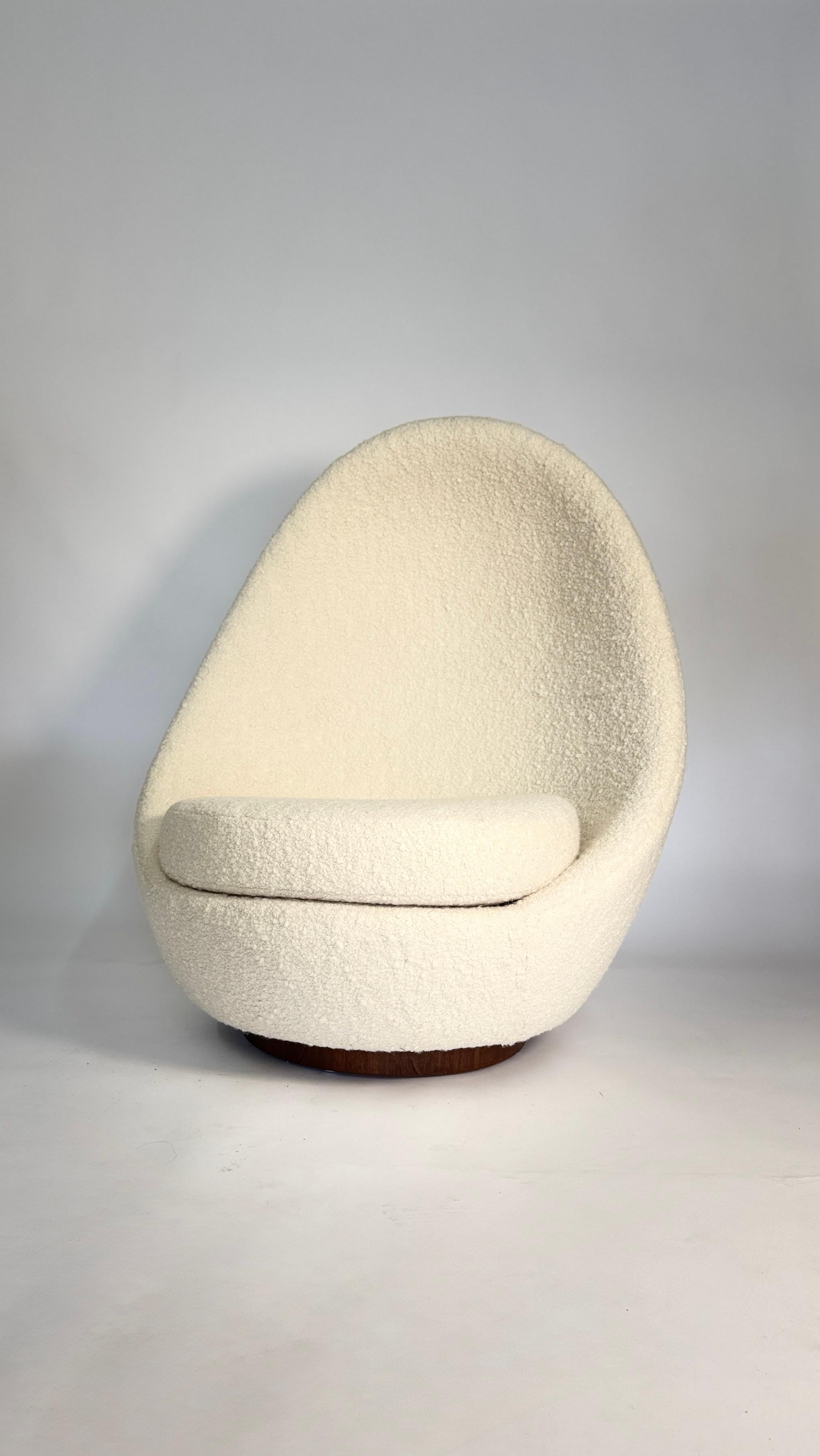 Silla mecedora Milo Baughman de respaldo alto para Thayer Coggin siglo XX en venta