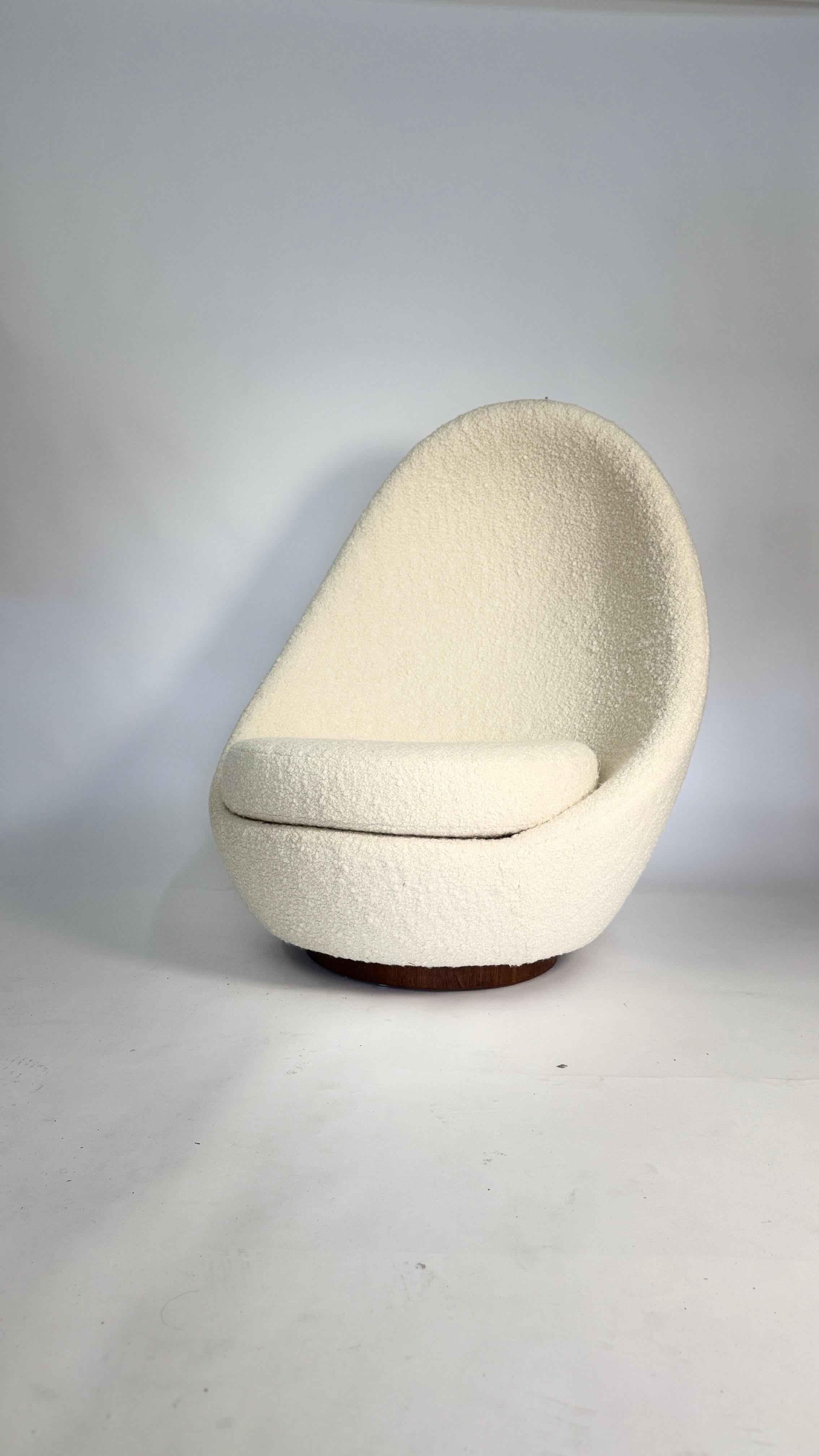 Silla mecedora Milo Baughman de respaldo alto para Thayer Coggin en venta 1