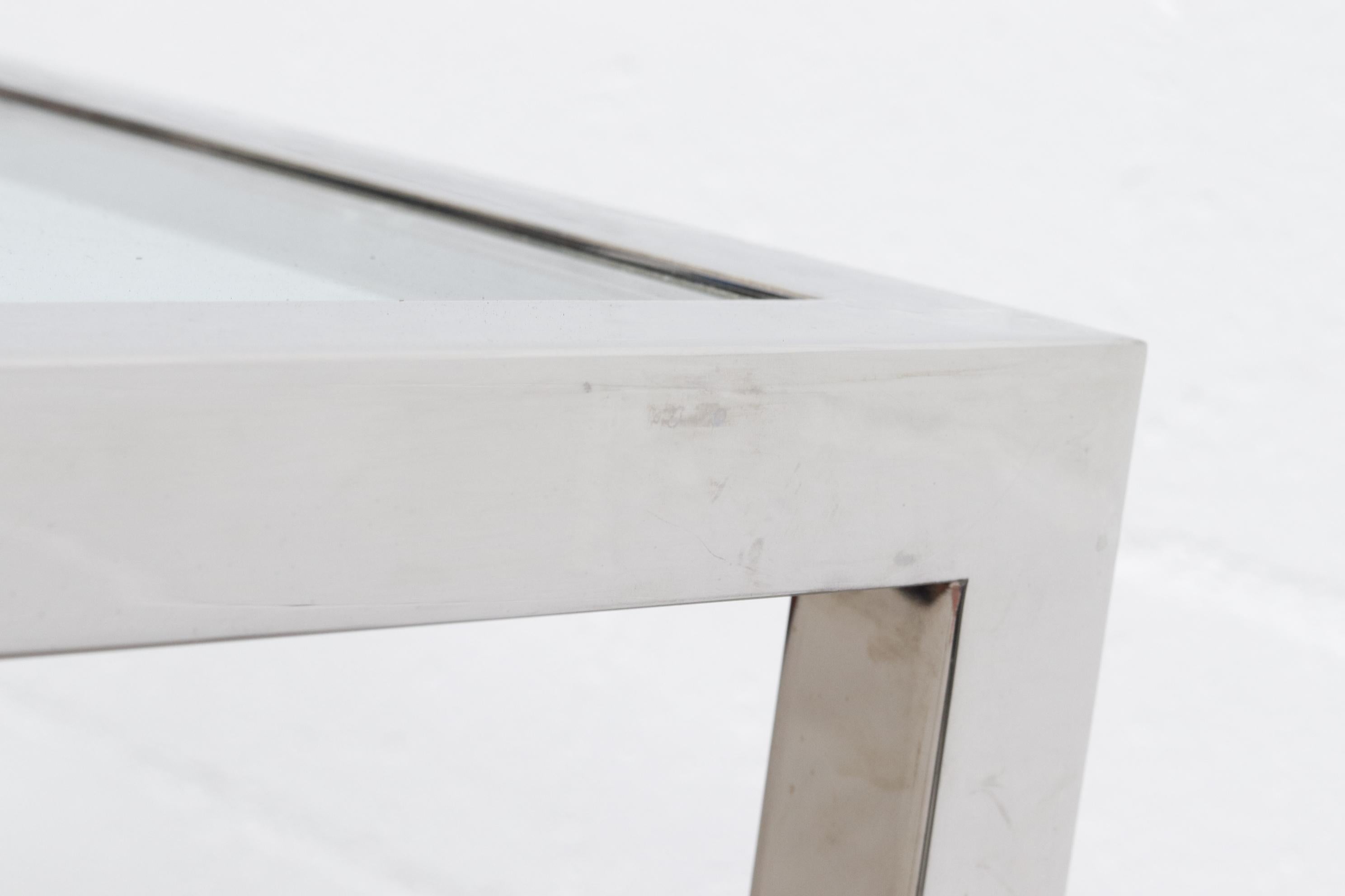 Milo Baughman Inspired Chrome and Glass Dining Table 6