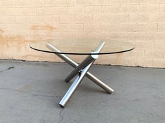 Milo Baughman Inspired Chrome Jax Table