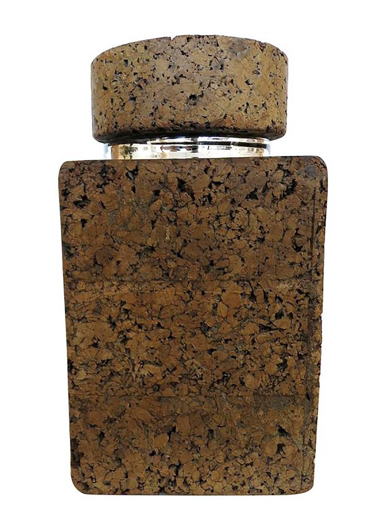 American Milo Baughman Inspired Oversized Cork Jar For Sale