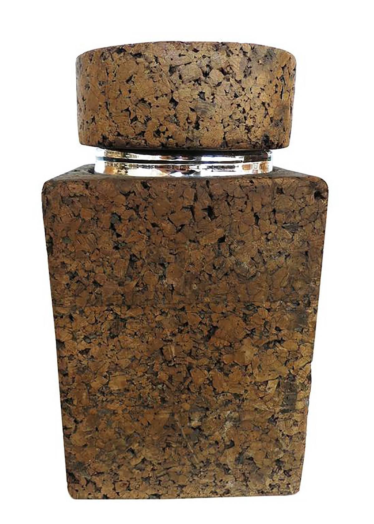 Milo Baughman Inspired Oversized Cork Jar For Sale 2
