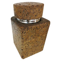 Retro Milo Baughman Inspired Oversized Cork Jar