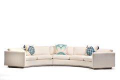 Milo Baughman Ivory Cream Semi-Circular Sectional Sofa for Thayer Coggin