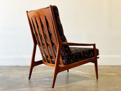 Milo Baughman + Jack Lenor Larsen, Archie Lounge Chair, All Original Velvet