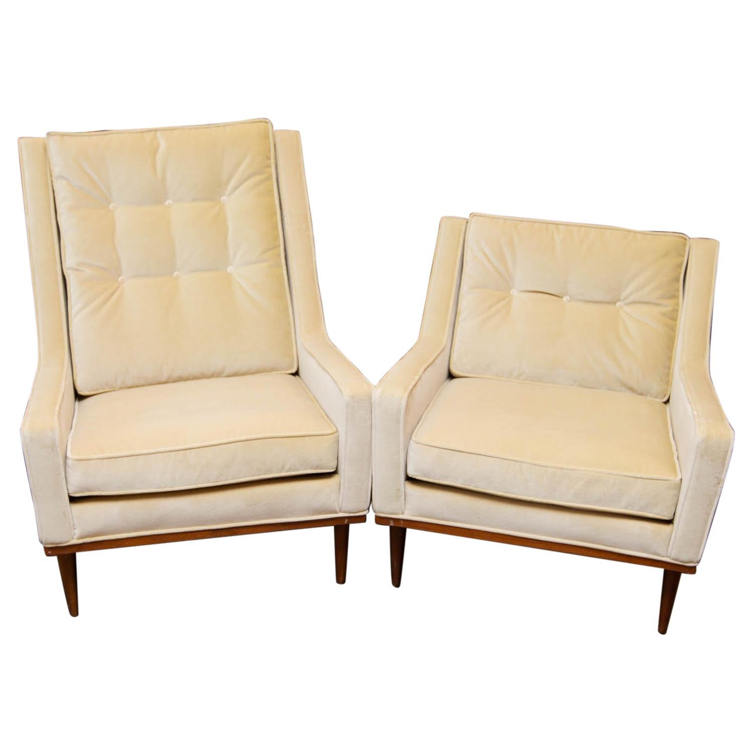 Milo Baughman King and Queen Chairs for James Inc