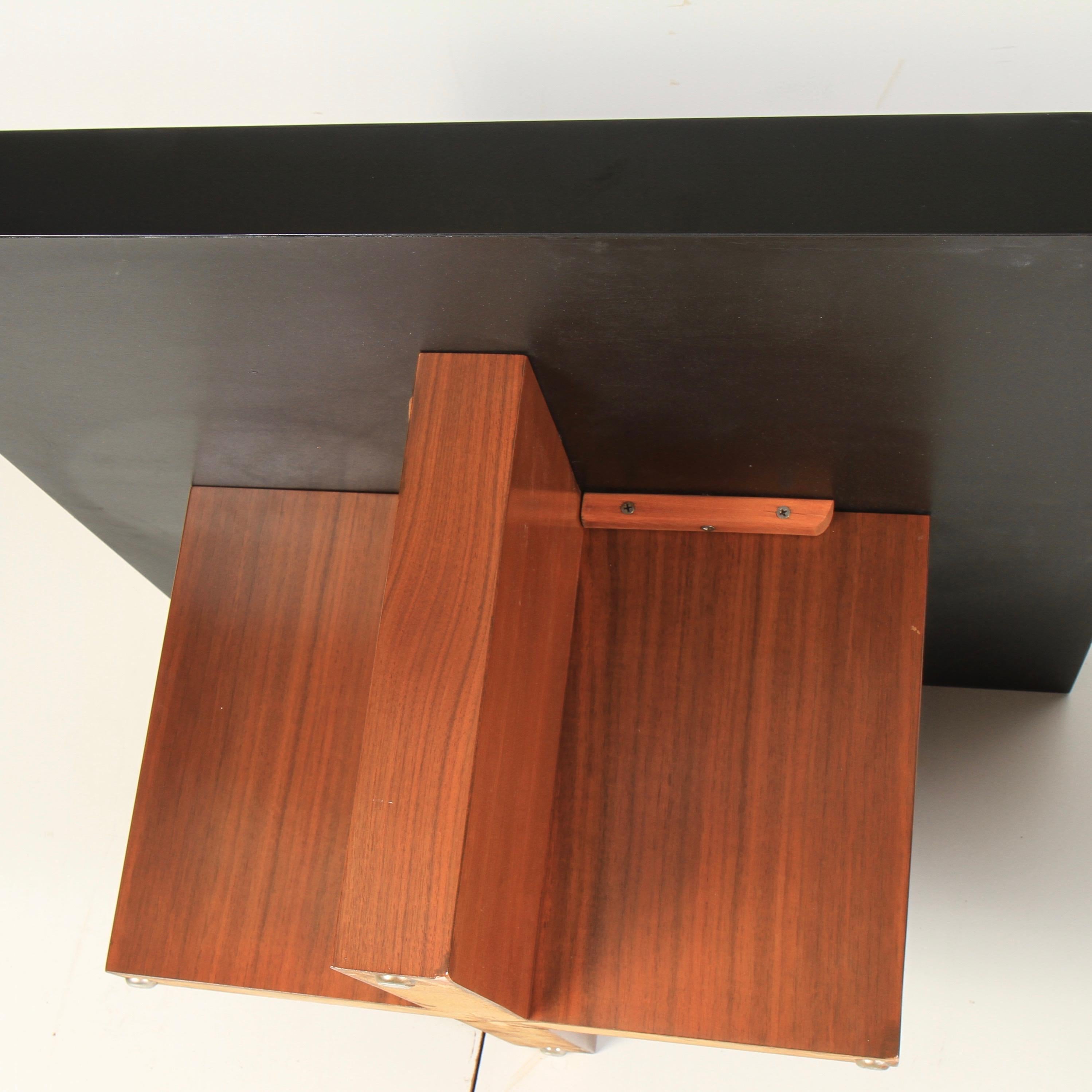 Milo Baughman Lacquered Walnut End Tables by Thayer Coggin For Sale 3