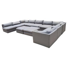 Milo Baughman Large Pit Sectional with 11 Pieces