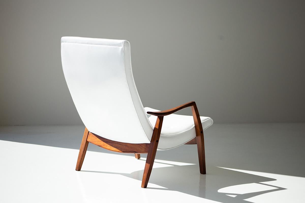 Milo Baughman Leather Lounge Chair for Thayer Coggin 1