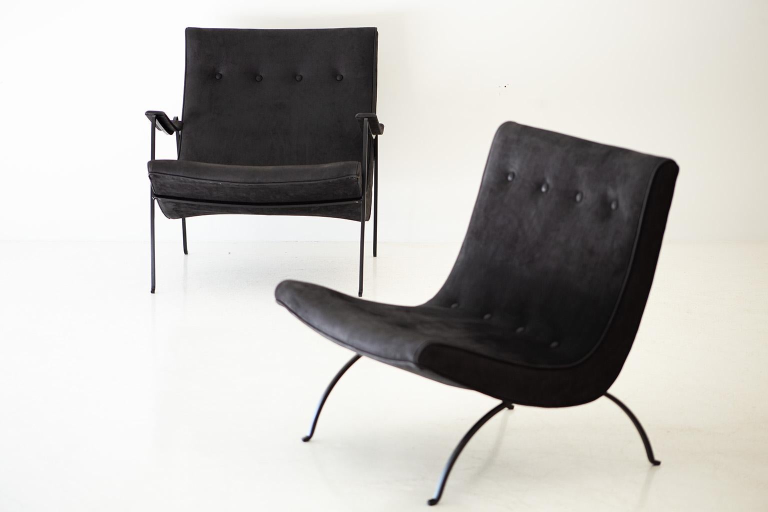 Milo Baughman Leather Scoop Lounge Chair for Thayer Coggin 4