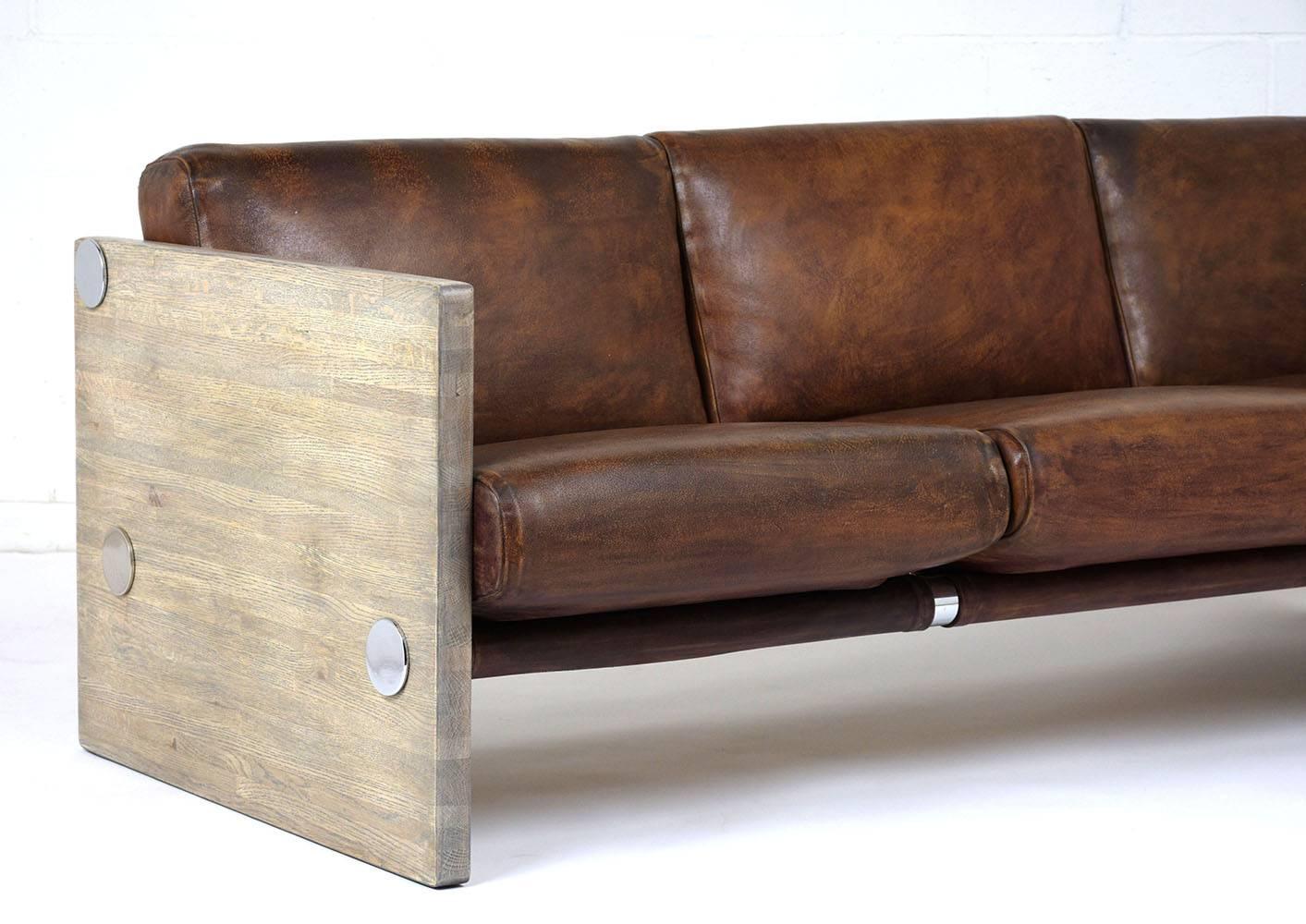 Milo Baughman Stil Sofa (Moderne der Mitte des Jahrhunderts)