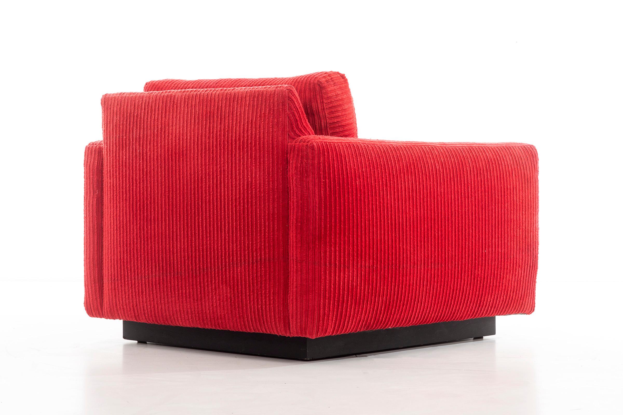Upholstery Milo Baughman Lounge Chair and Ottoman