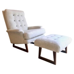 Vintage Milo Baughman Lounge Chair and Ottoman