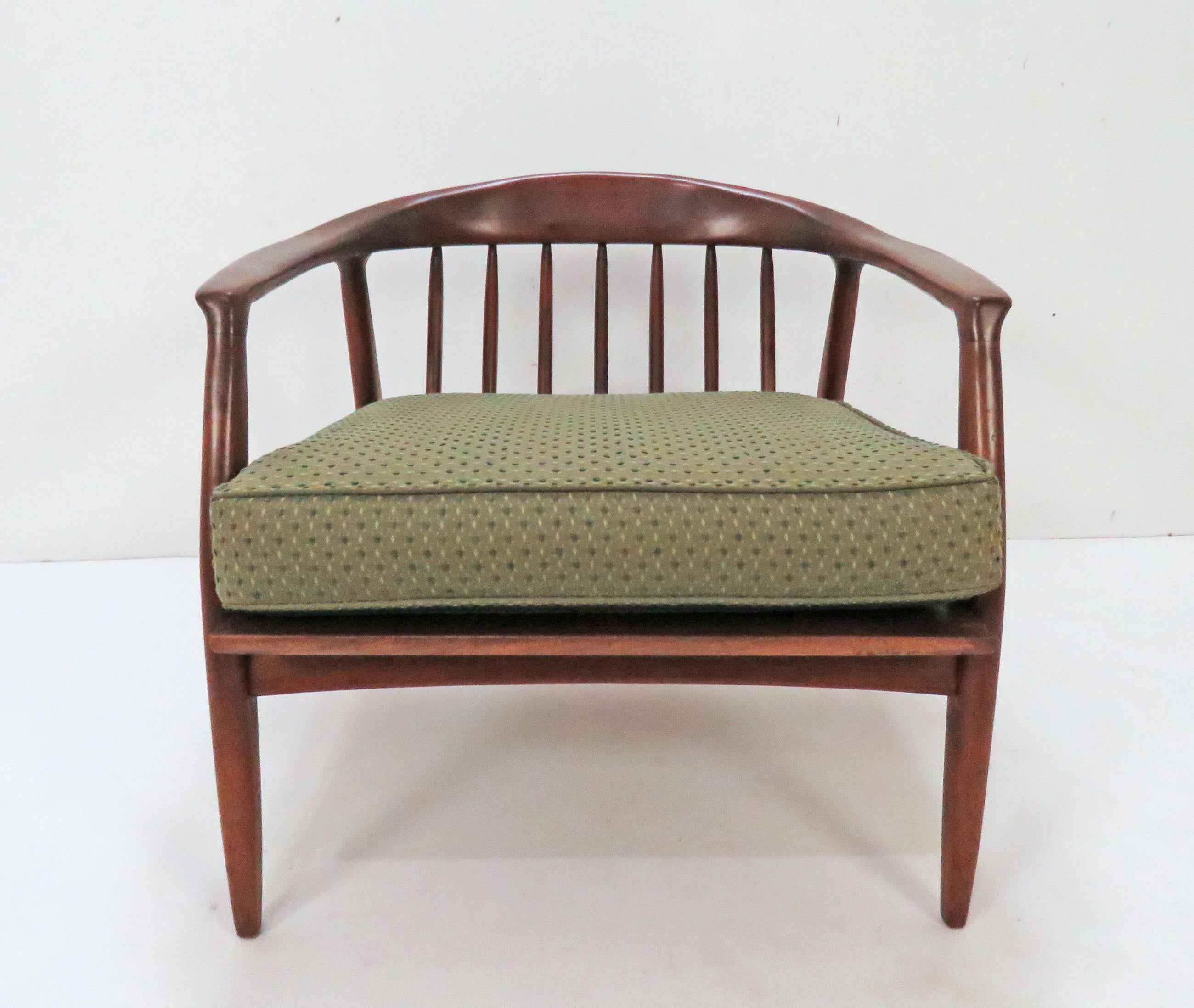 Milo Baughman Lounge Chair in Walnut, circa 1950s In Good Condition In Peabody, MA