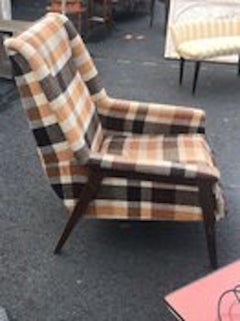 Milo Baughman Lounge Chair, Plaid, Special Order