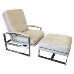 Vintage Milo Baughman Lounge Chair W/ Ottoman for Thayer Coggin