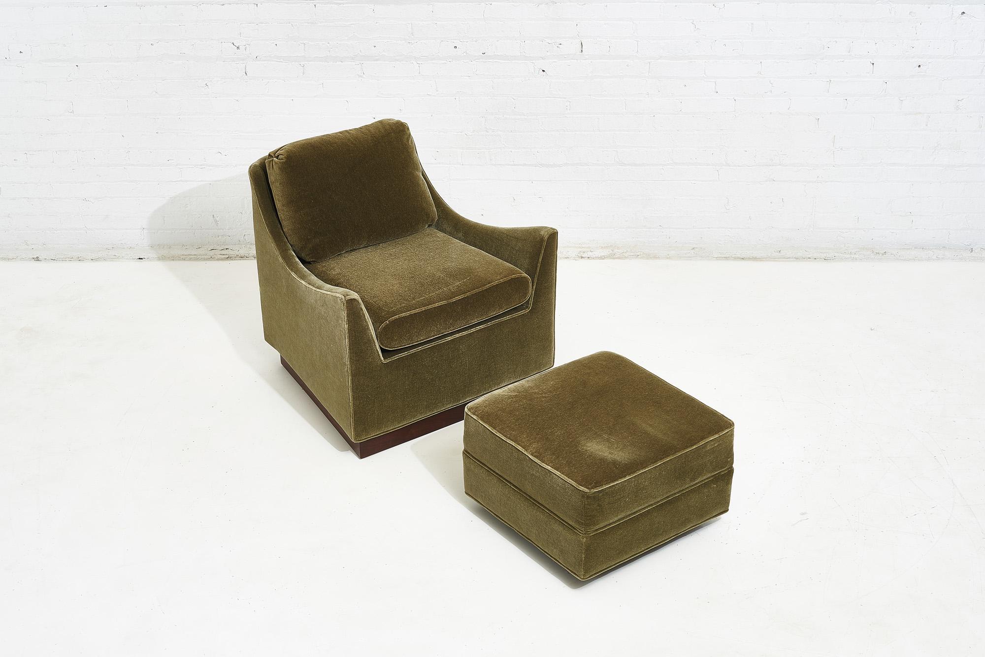 Mid-Century Modern Milo Baughman Lounge Chair with Ottoman, 1960’s