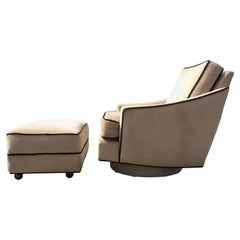 Chaise longue Milo Baughman avec pouf