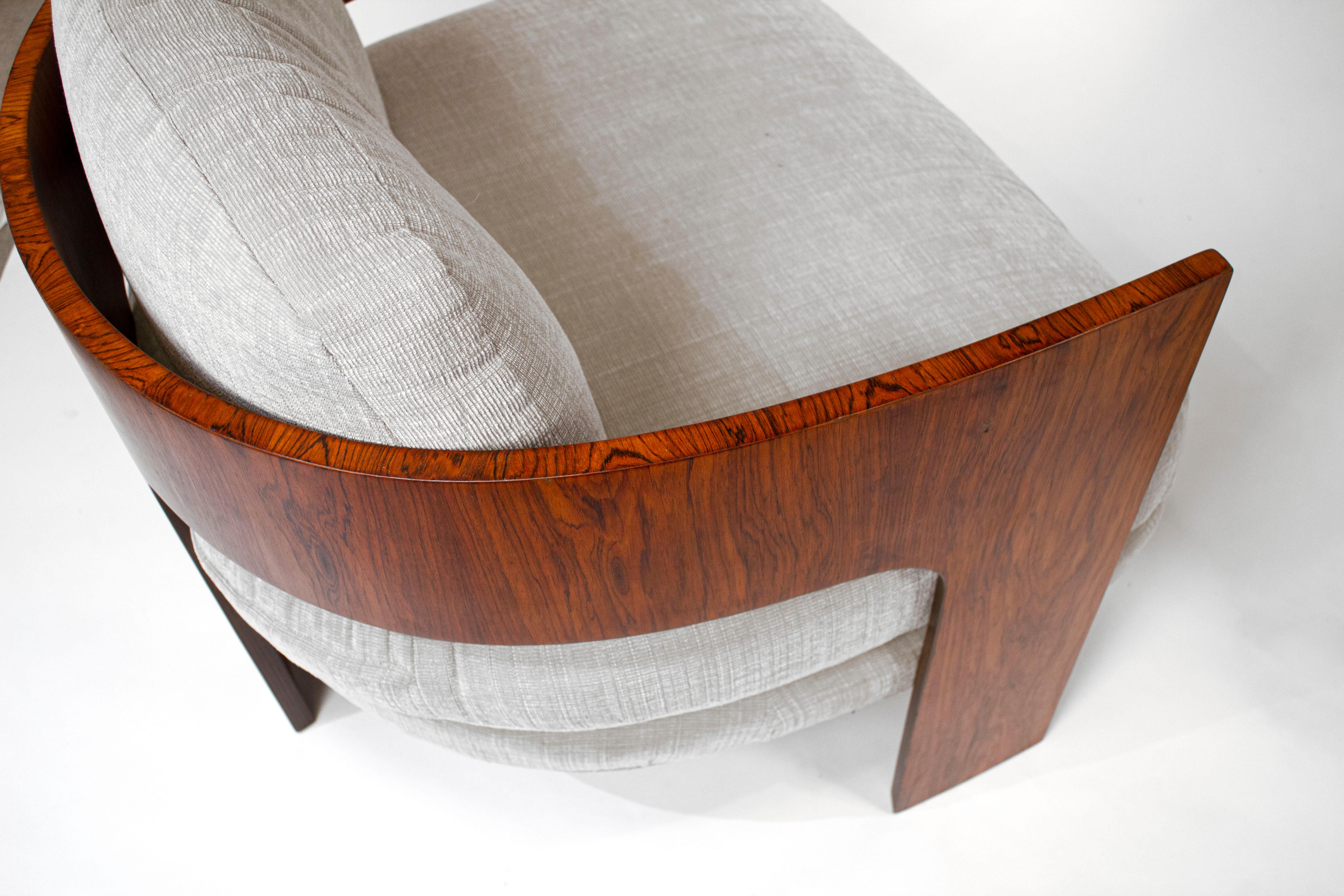 20th Century Milo Baughman Lounge Chairs Model ON-3 in Brazilian Rosewood for Thayer Coggin
