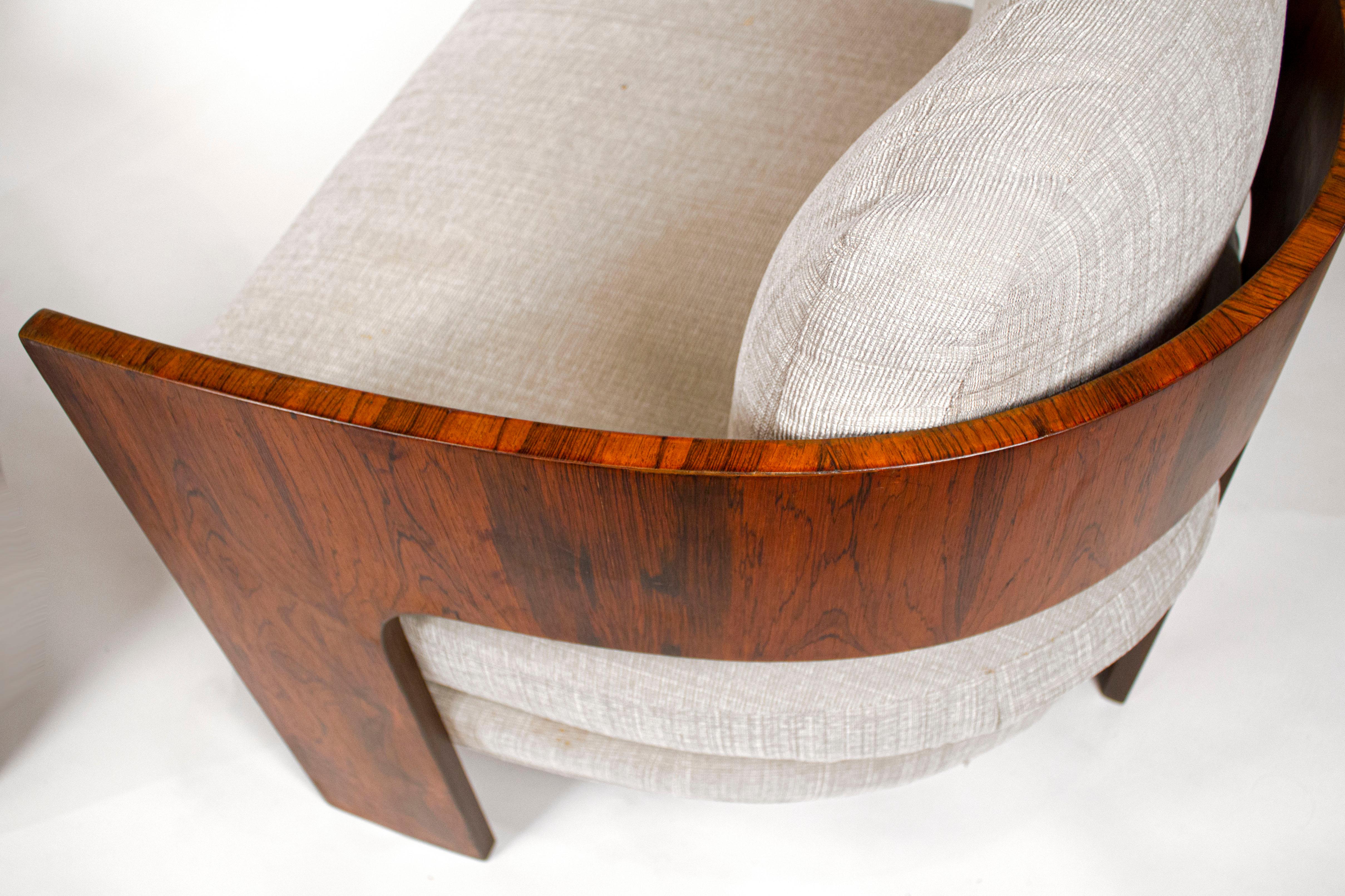 Milo Baughman Lounge Chairs Model ON-3 in Brazilian Rosewood for Thayer Coggin 1