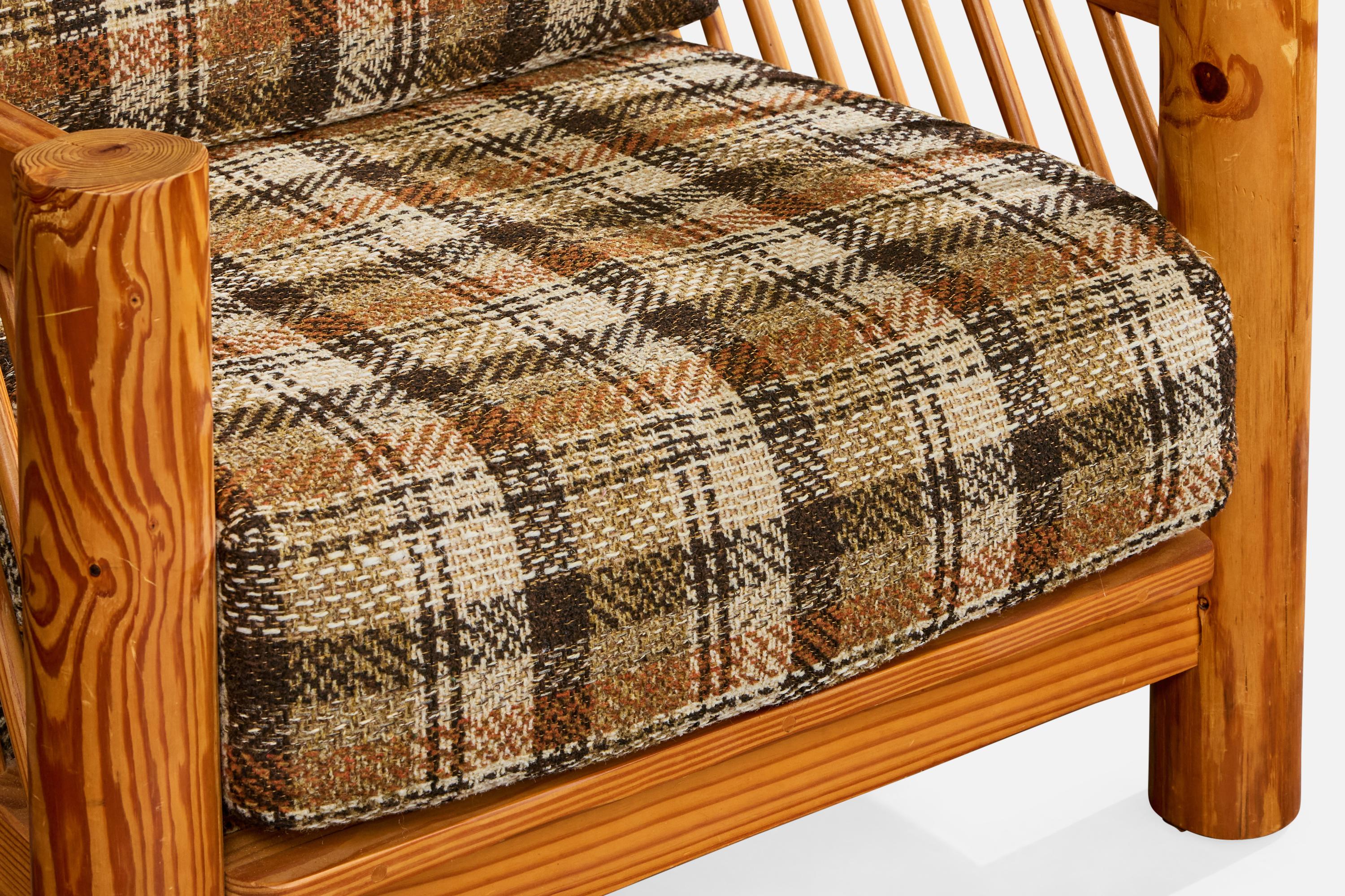 Milo Baughman, Chaises longues, pin, tissu, USA, années 1970 en vente 5