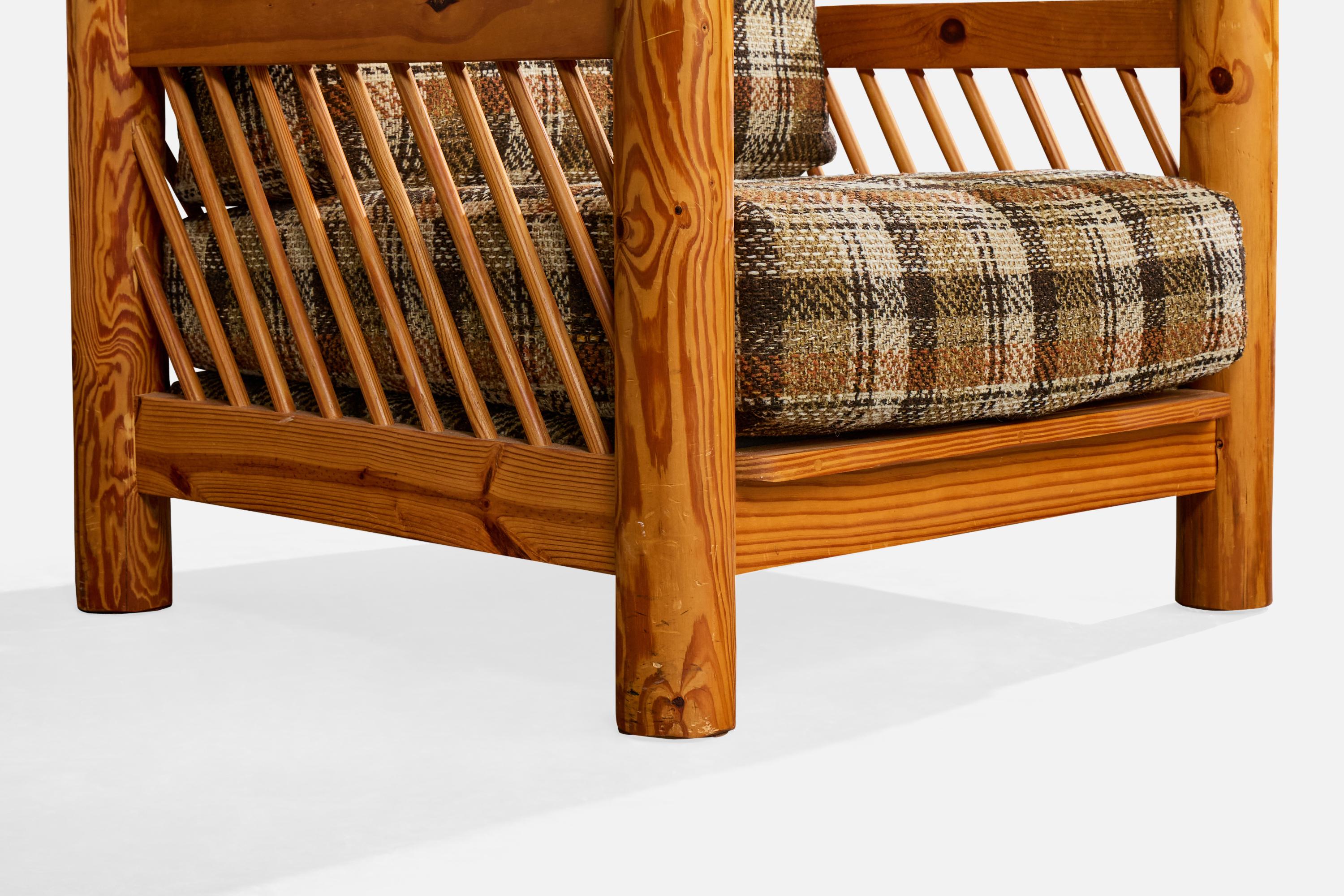 Milo Baughman, Chaises longues, pin, tissu, USA, années 1970 en vente 6