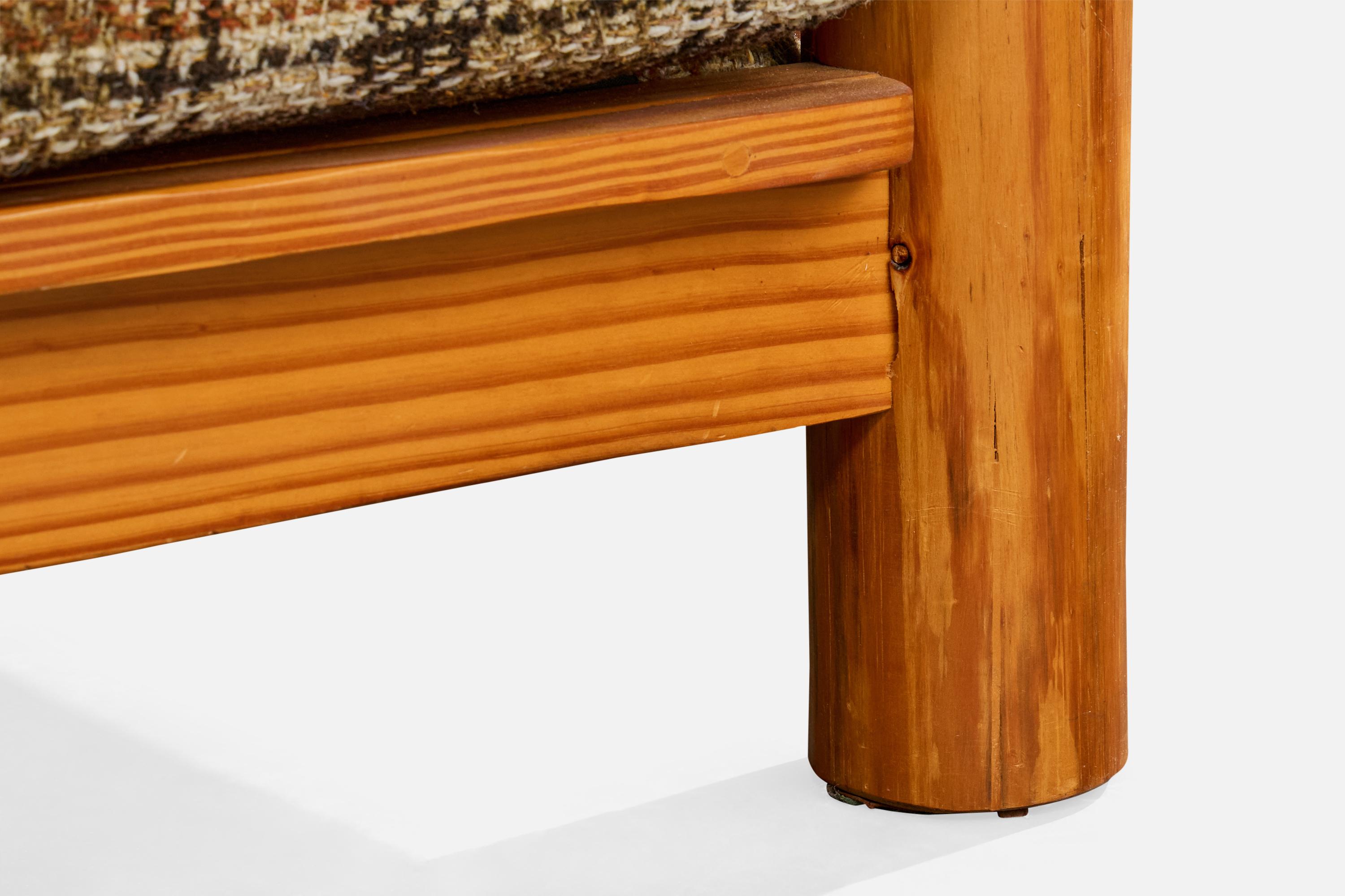 Milo Baughman, Chaises longues, pin, tissu, USA, années 1970 en vente 7