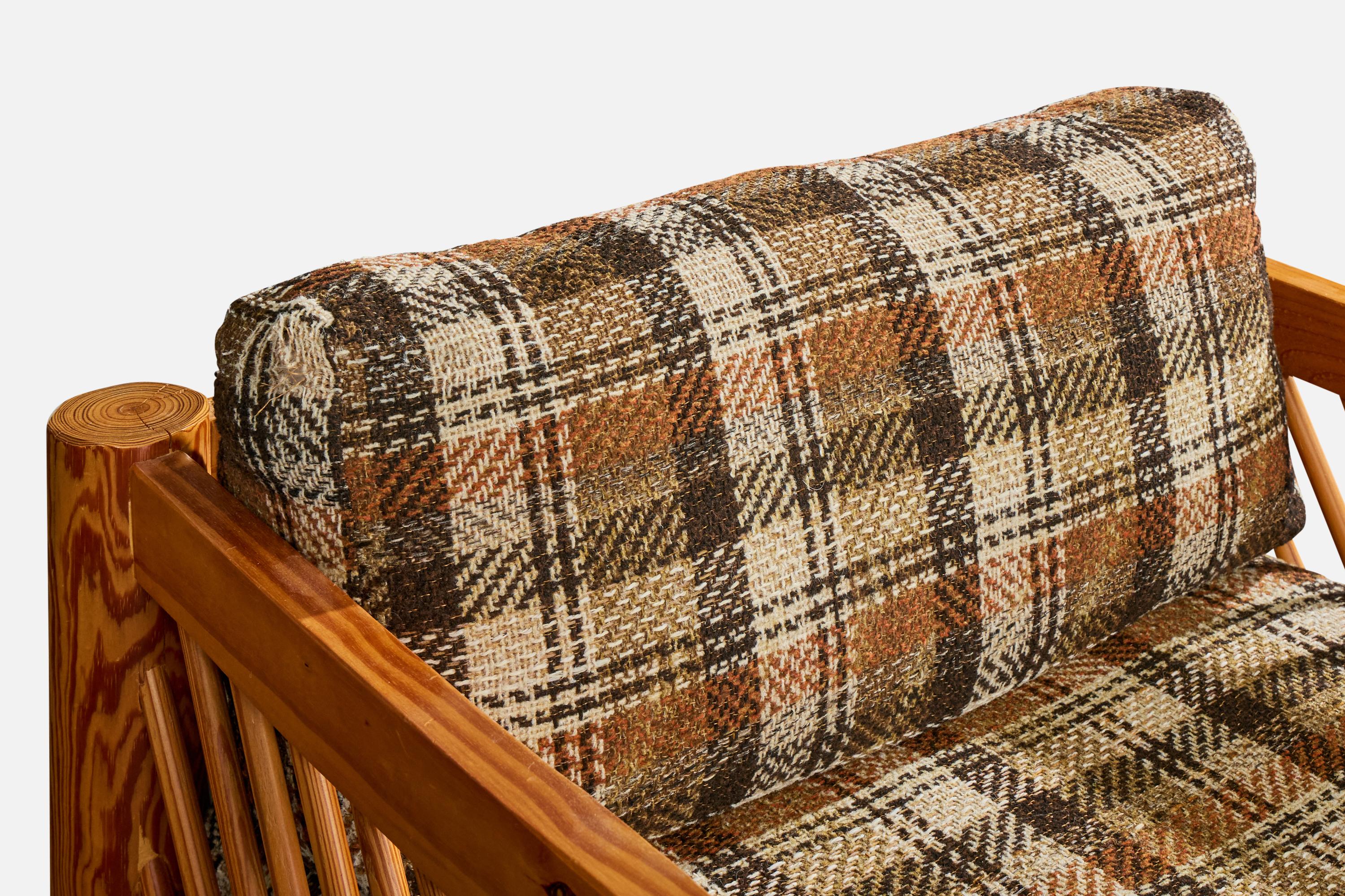 Milo Baughman, Chaises longues, pin, tissu, USA, années 1970 en vente 2