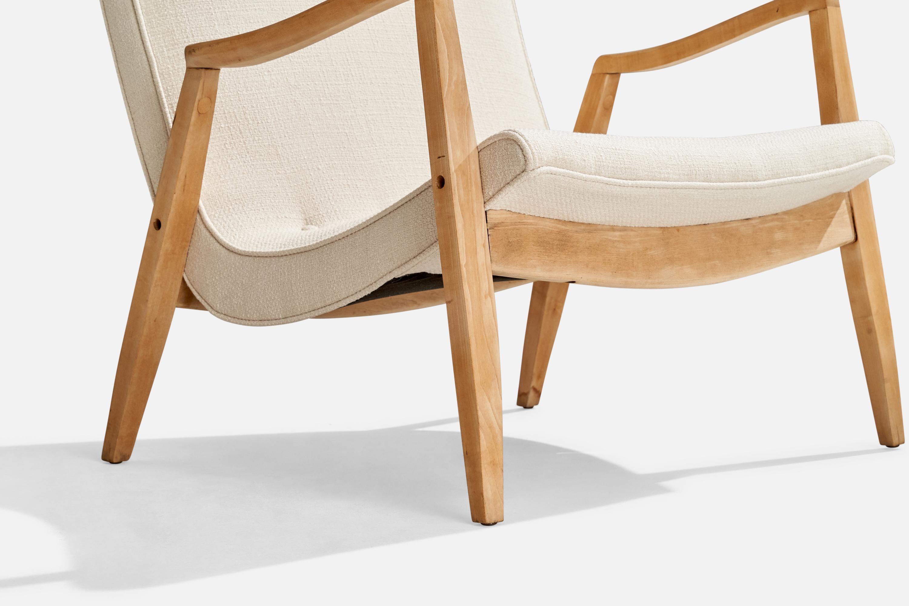 Milo Baughman, chaises longues, Wood, tissu, États-Unis, années 1950 en vente 5