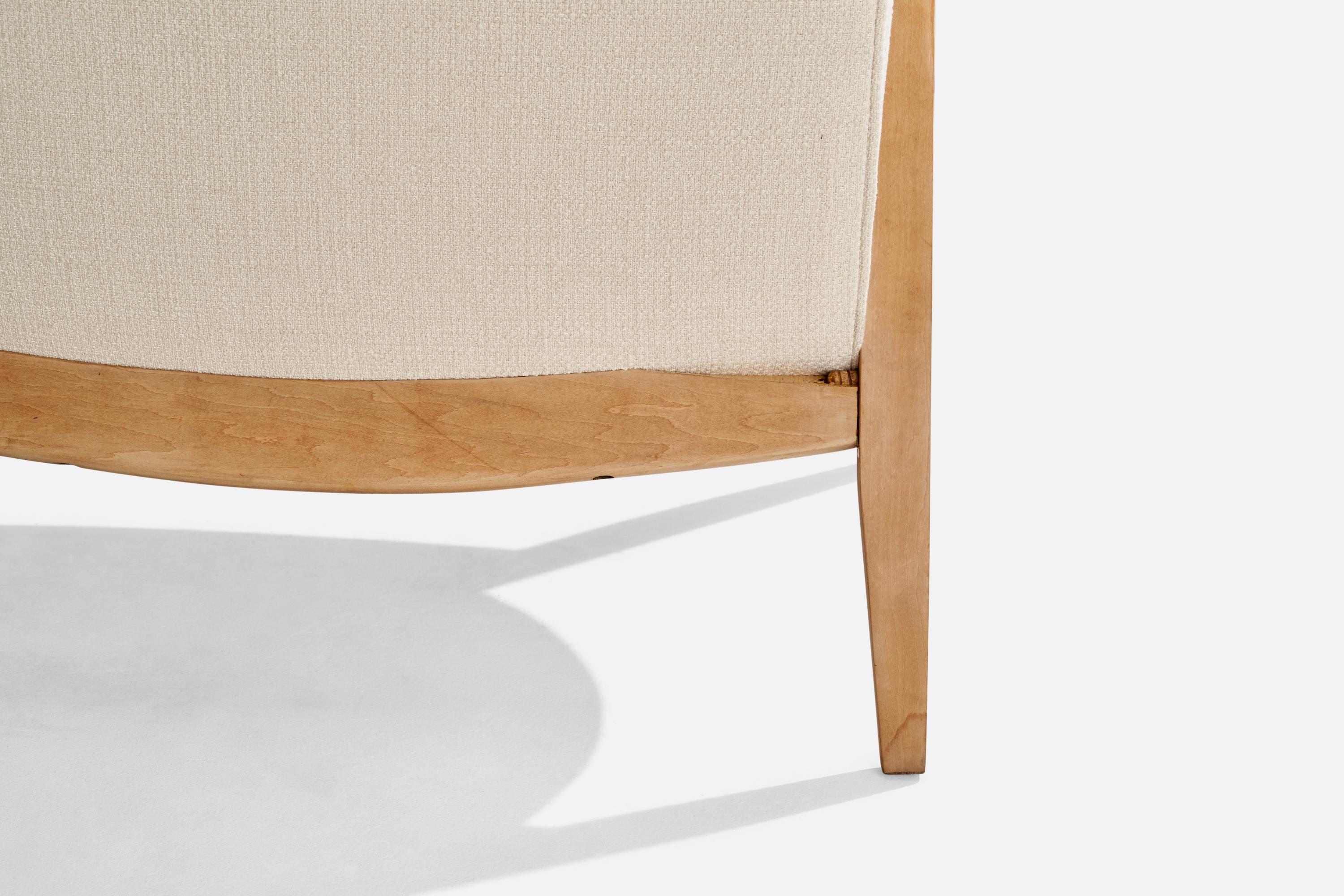 Milo Baughman, chaises longues, Wood, tissu, États-Unis, années 1950 en vente 6