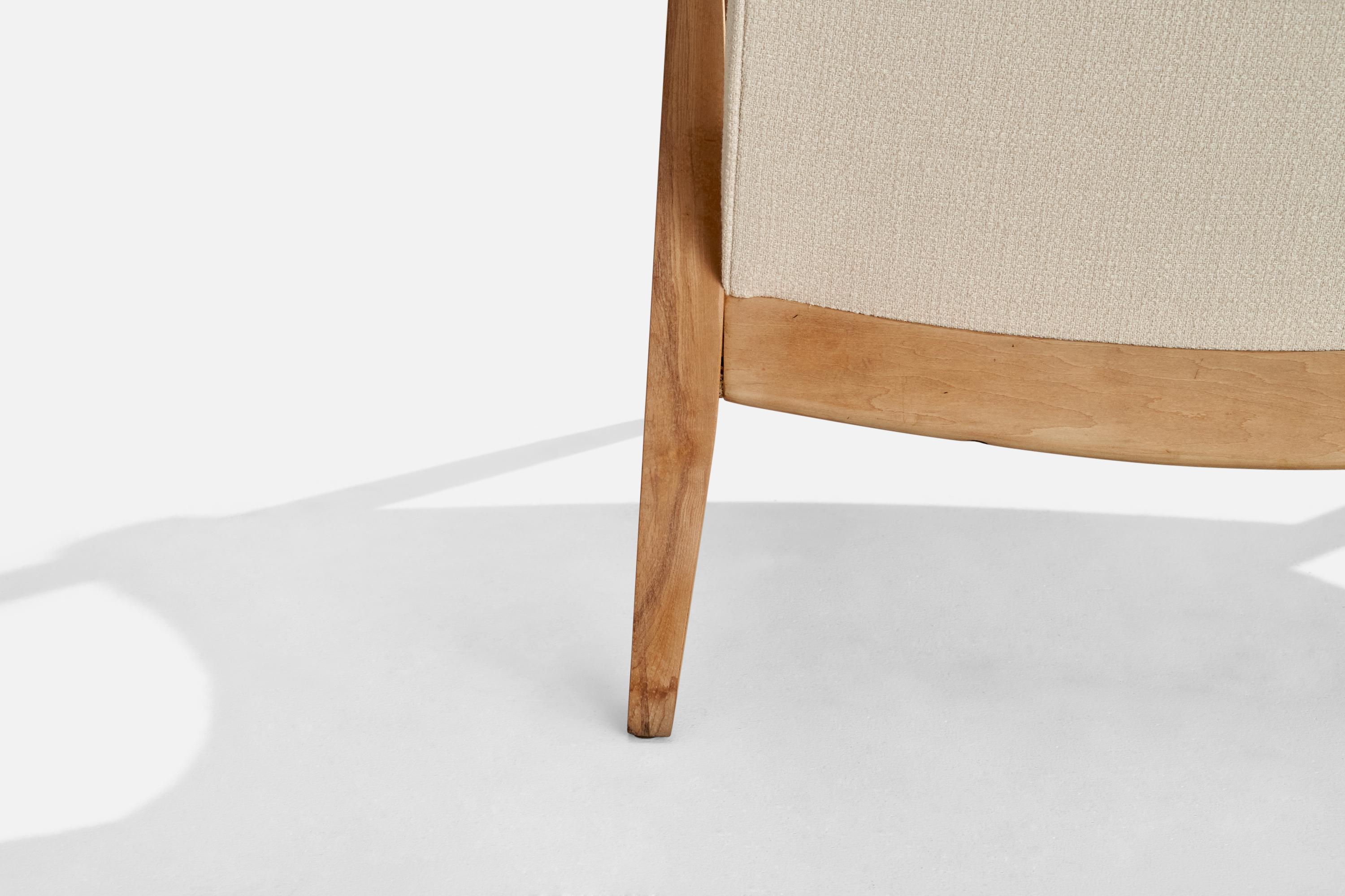 Milo Baughman, chaises longues, Wood, tissu, États-Unis, années 1950 en vente 7