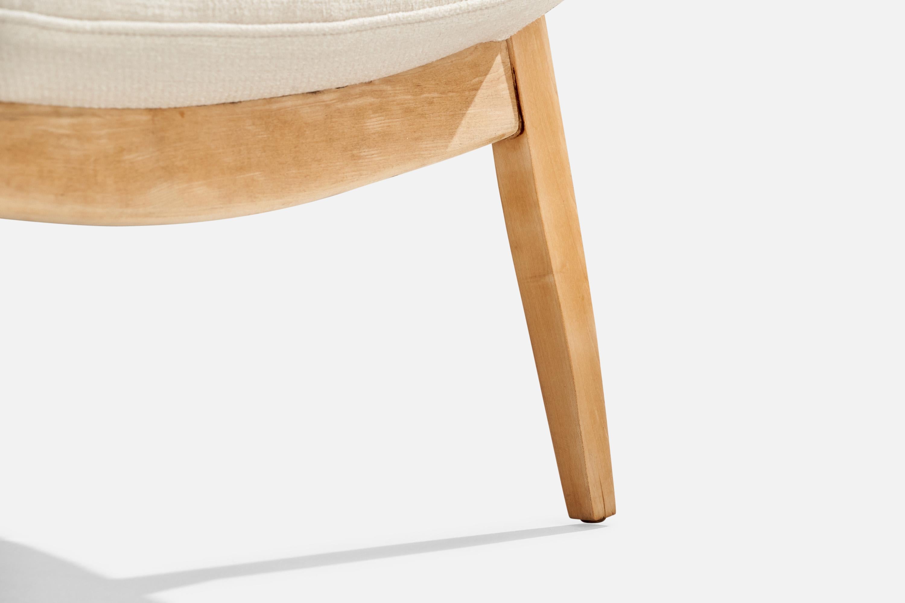 Milo Baughman, chaises longues, Wood, tissu, États-Unis, années 1950 en vente 1