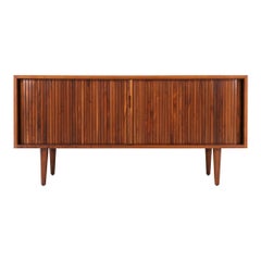 Milo Baughman Low Profile Tambour-Door Credenza for Glenn of California