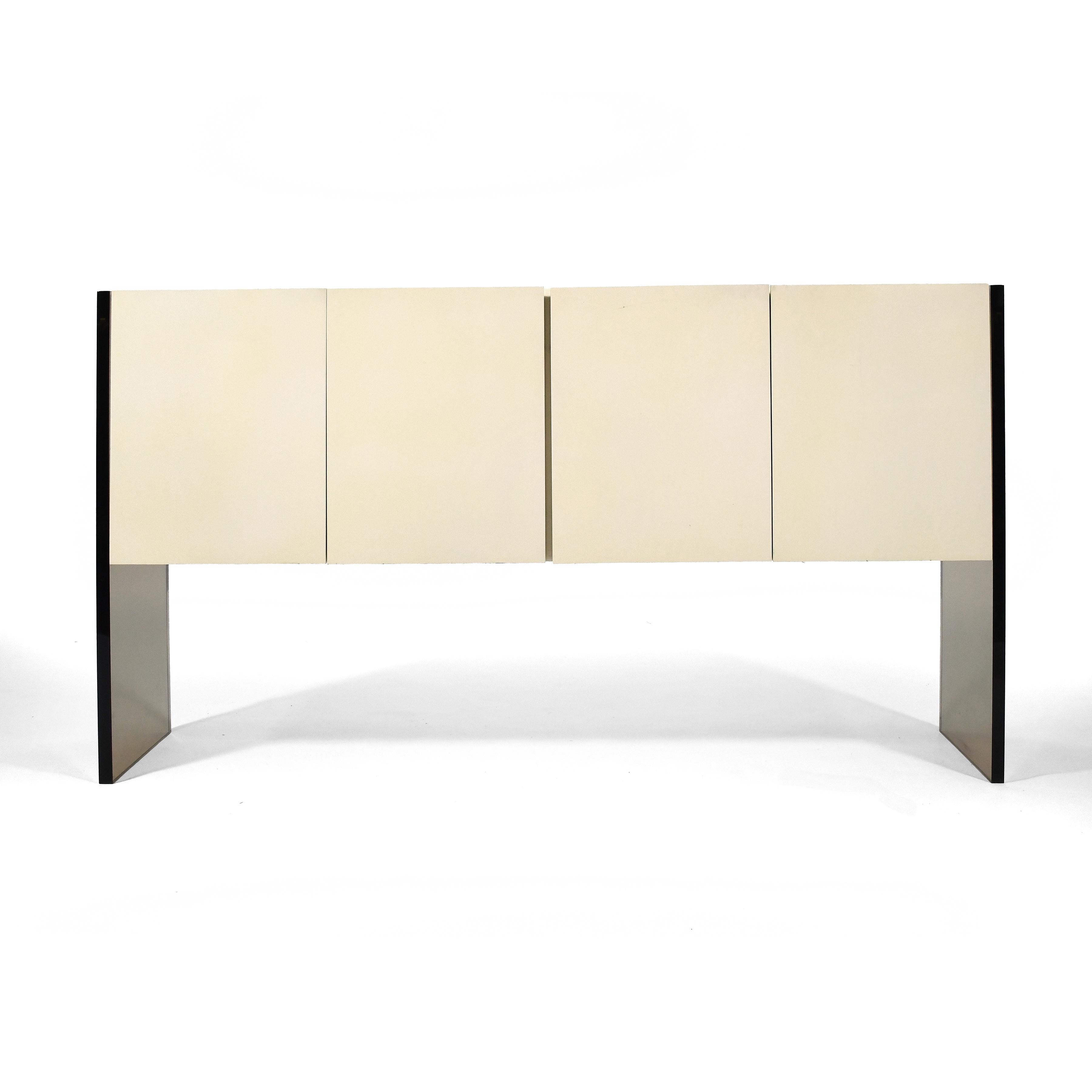 Mid-Century Modern Milo Baughman Lucite Leg Credenza