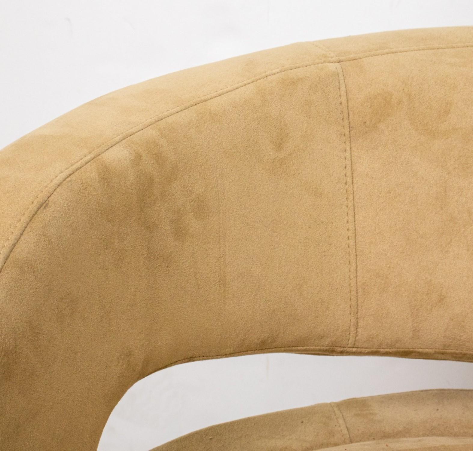 Milo Baughman Manner Swivel Chair For Sale 2