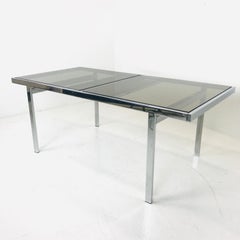 Milo Baughman MCM Chrome Extension Dining Table