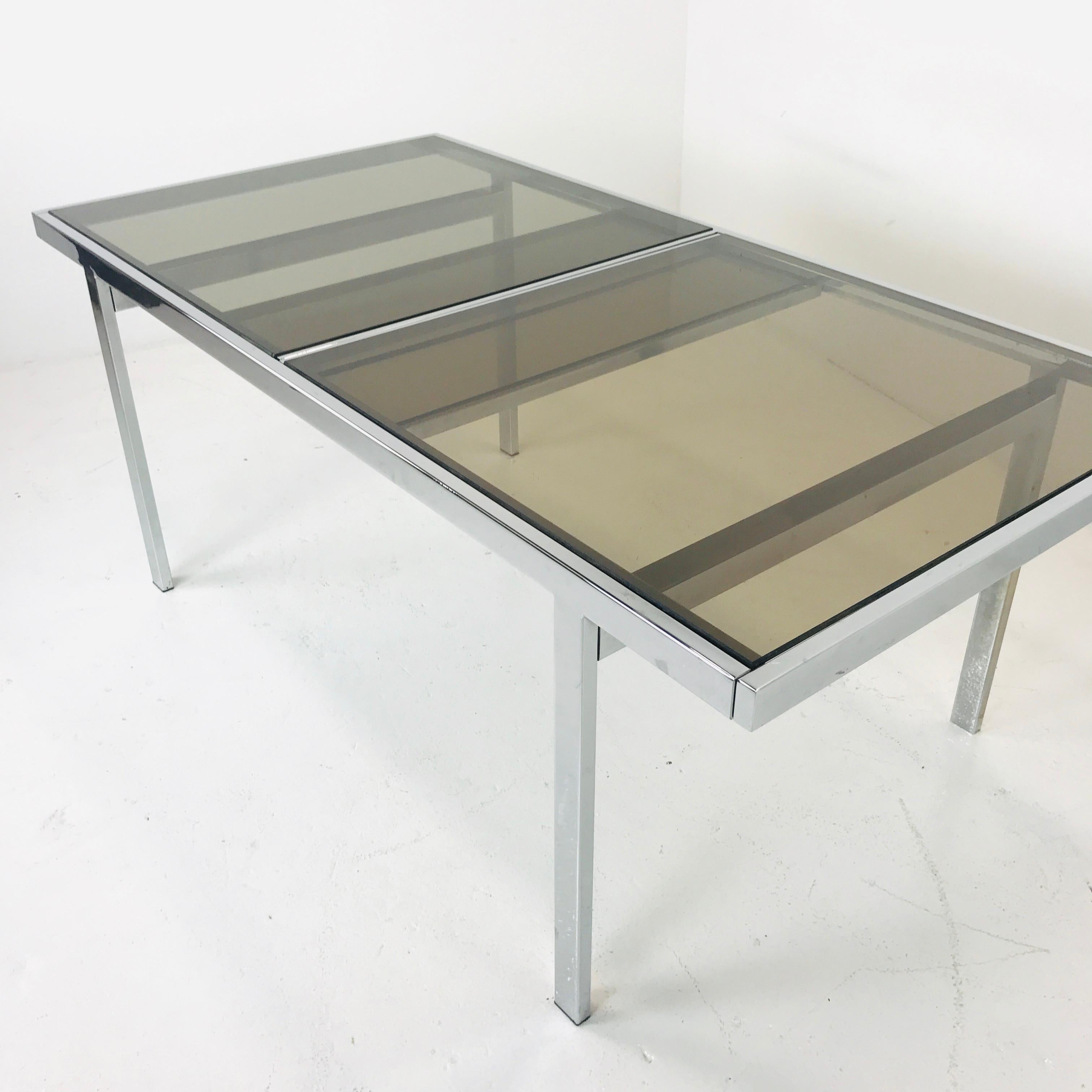 mcm glass dining table