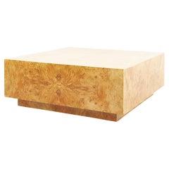 Table basse en bois de broussin du milieu du siècle de Milo Baughman