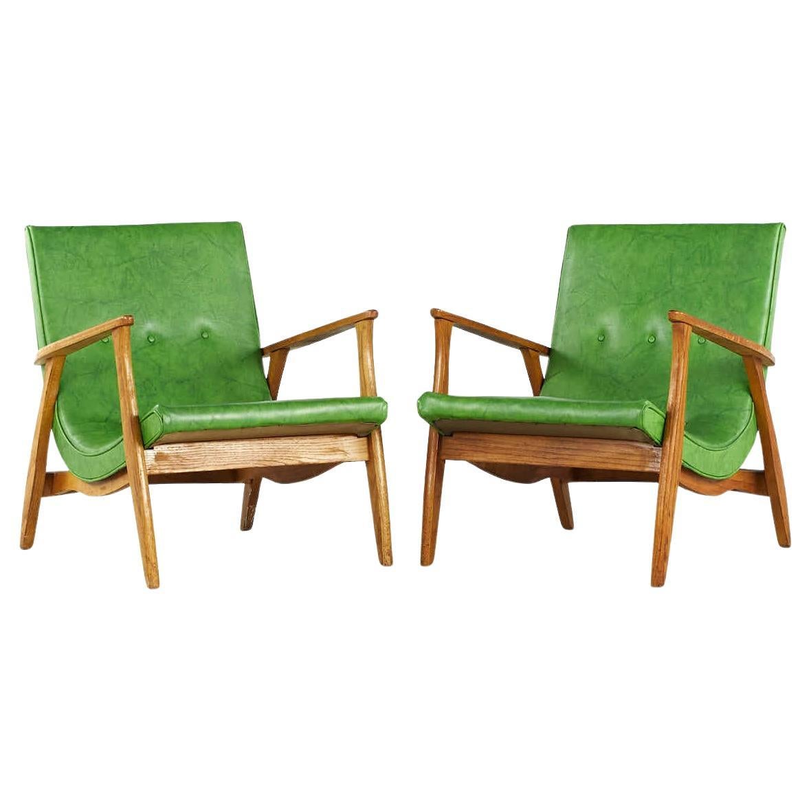 SOLD 08/07/23 Milo Baughman Mid Century Greene & Greene Lounge Chairs - coppia in vendita