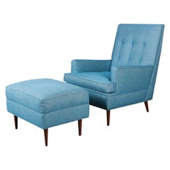 Milo Baughman Mid Century Lounge Chair Ottoman
