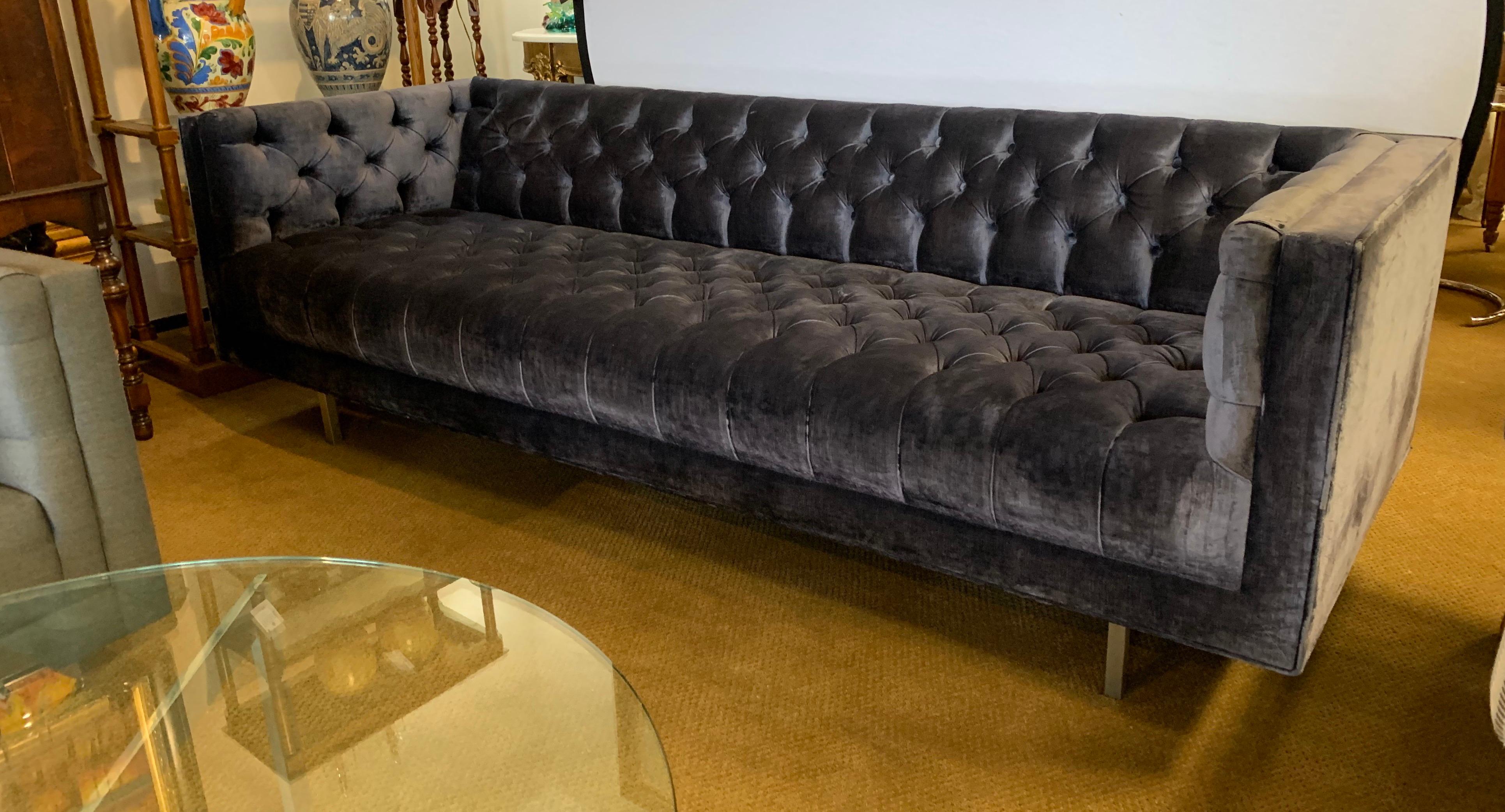 American Milo Baughman Mid-Century Modern Chesterfield Tufted Sofa