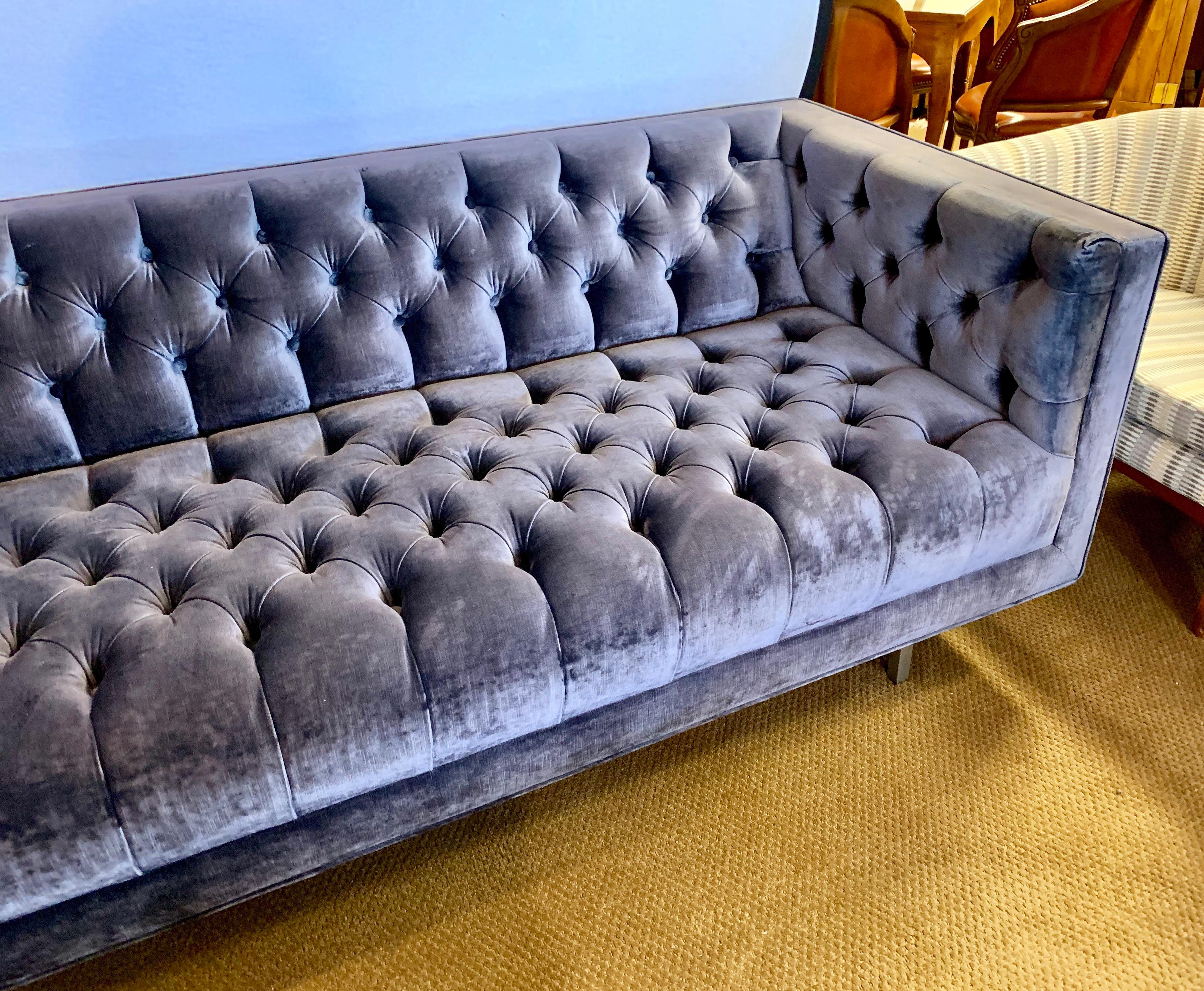 Late 20th Century Milo Baughman Mid-Century Modern Chesterfield Tufted Sofa