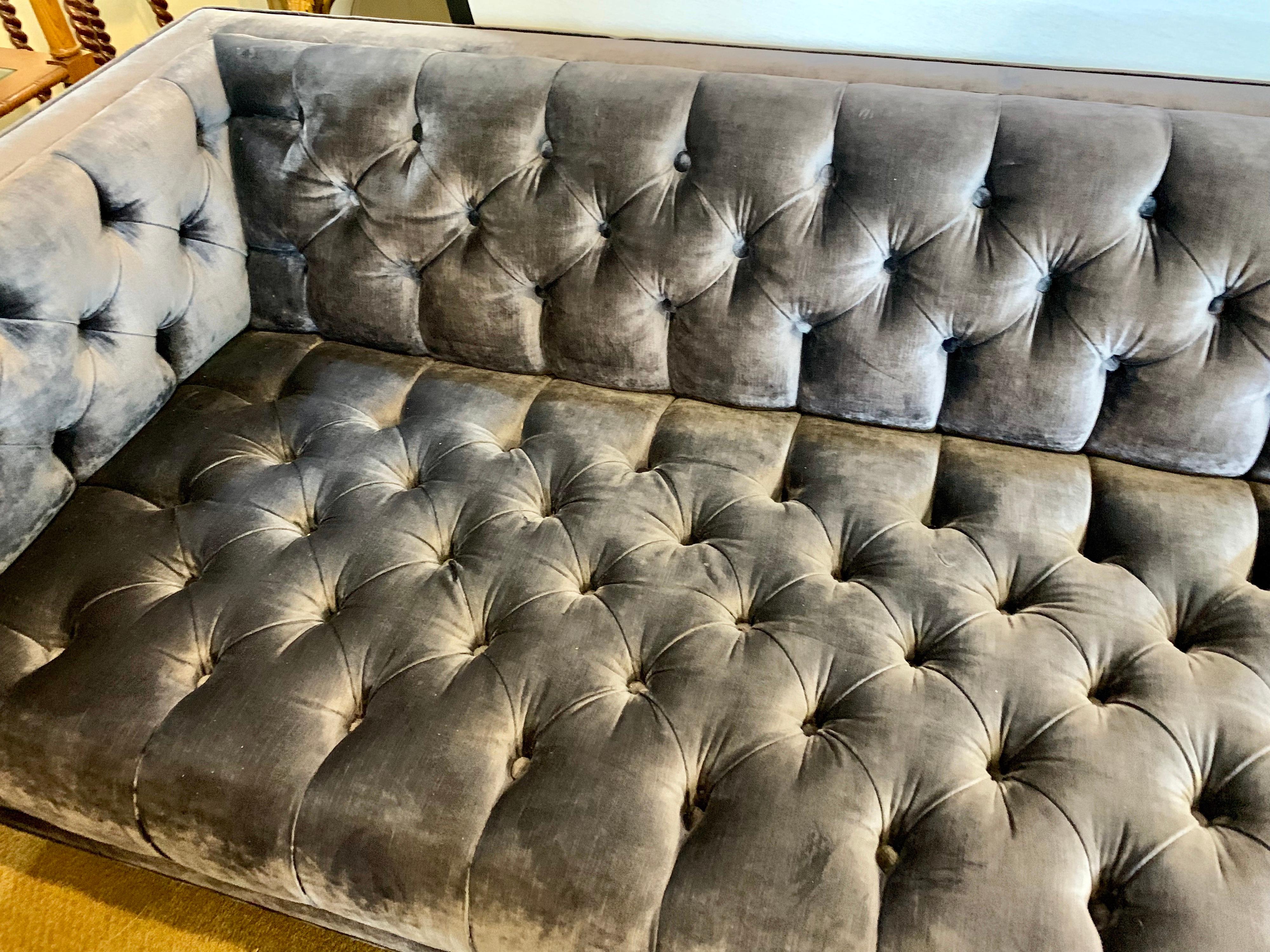 Milo Baughman Mid-Century Modern Chesterfield Tufted Sofa 3