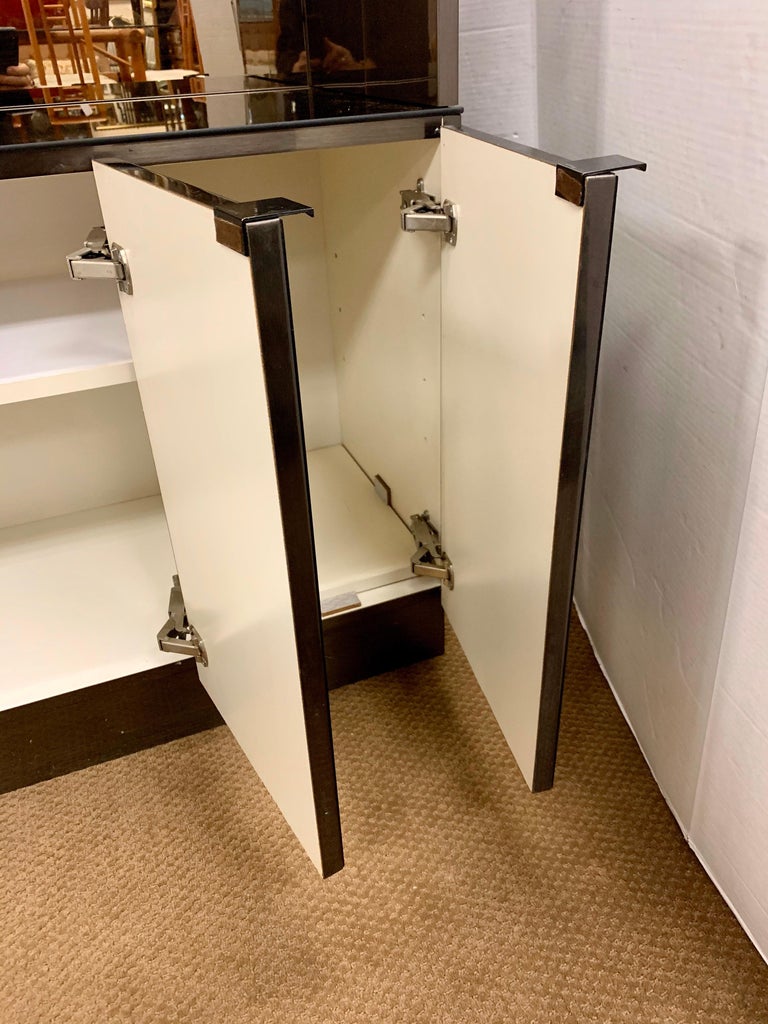 MidCentury Modern Two Tiered Dry Bar Credenza Server at 1stDibs