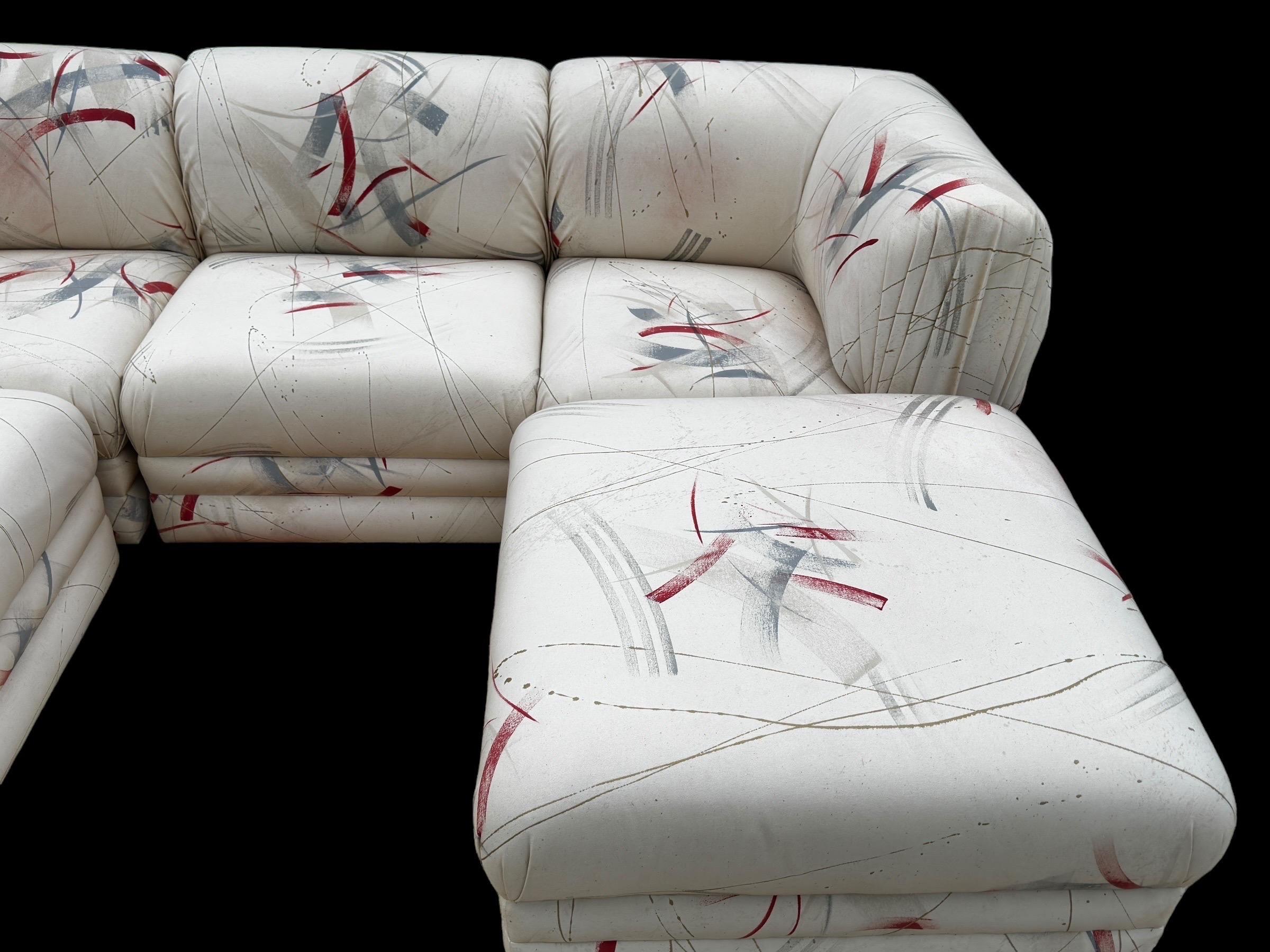 Milo Baughman Mid Century Modern Vtg Sectional Sofa Thayer Coggin 6 Piece In Good Condition In Media, PA