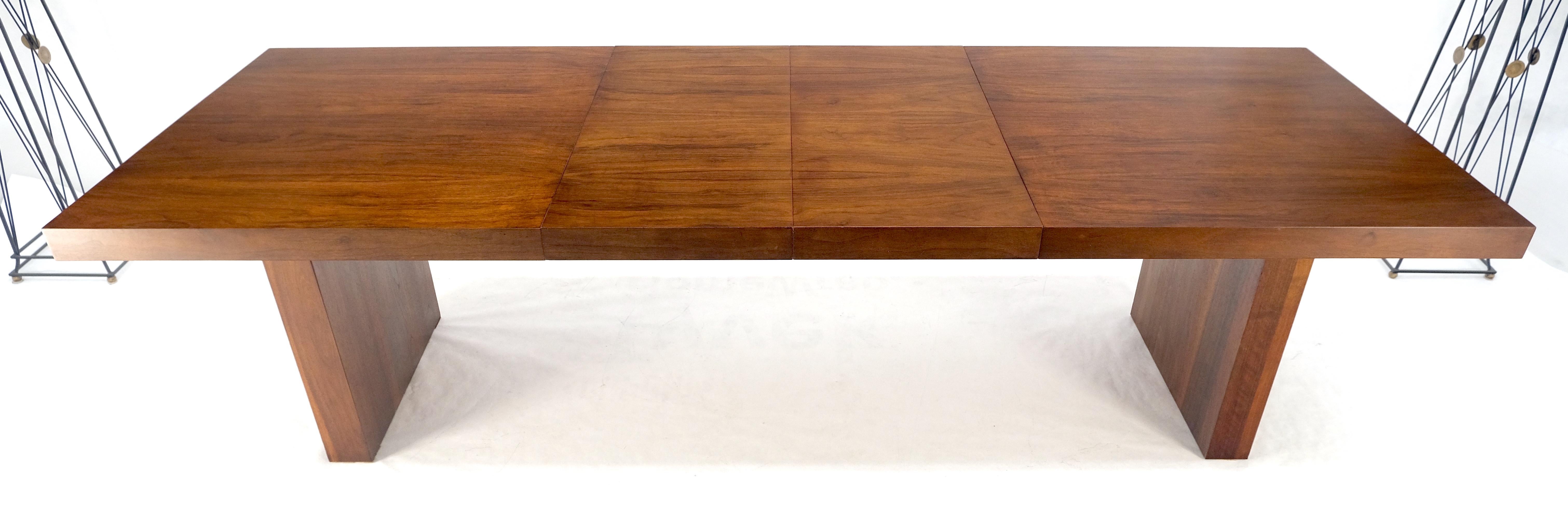 Milo Baughman Mid Century Modern Walnut Double Pedestal 72